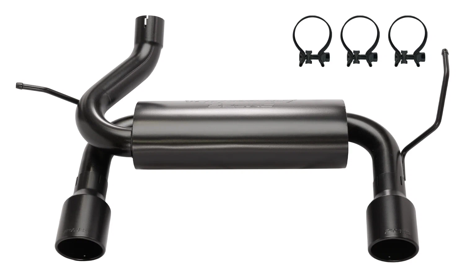 2007-2018 Jeep JK Dual Exit Axle Back Black Exhaust System